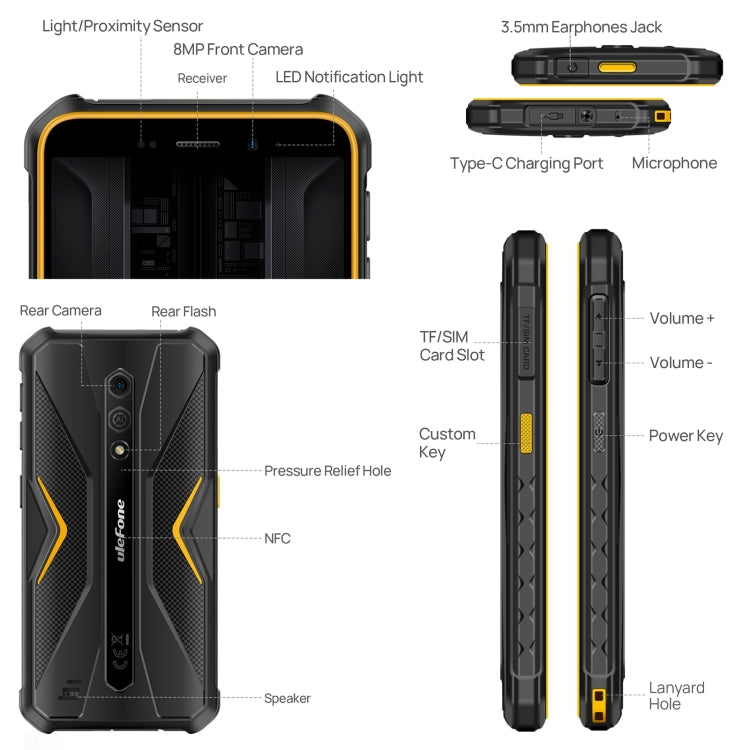 Ulefone Armor X12 Pro, IP68/IP69K Rugged Phone, 5.45 inch Android 14 MediaTek Helio G36 Octa Core, Network: 4G, NFC Ulefone Armor X12 Pro, IP68/IP69K Rugged Phone, 5.45 inch Android 14 MediaTek Helio G36 Octa Core, Network: 4G, NFC